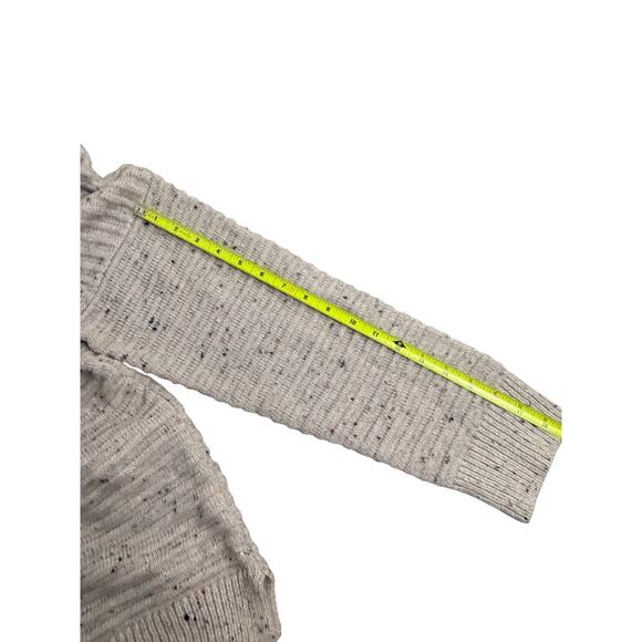 Madewell Speckled Mock Neck Sweater Women’s L Beige Wool Blend Cozy - Picture 7 of 8